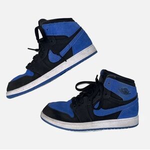 Nike Jordan Black/Blue Suede Sneakers- kids size 2.5